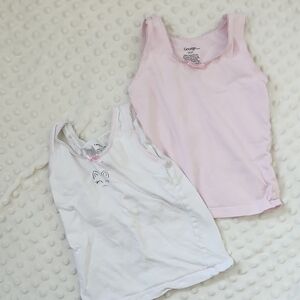 George Girls Pink & White Undershirt Set with Caticorn Detail